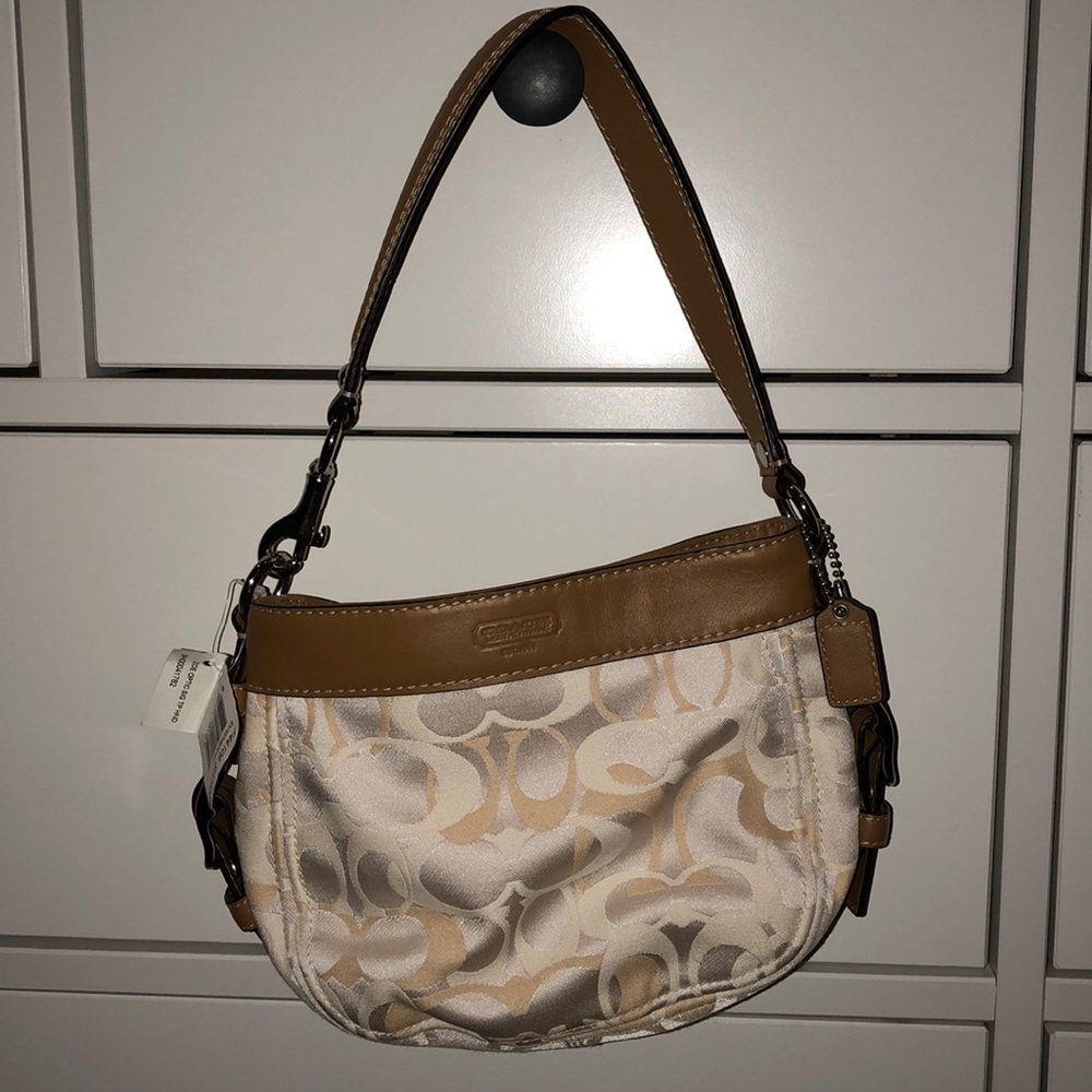 Coach Zoe Optic Signature Top Handle Pouch Bag